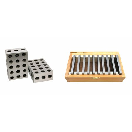 HHIP 1/8 X 5 in. 10 Pair Precision Parallel Set & Matched Pair Of 1-2-3 Blocks 9999-0033